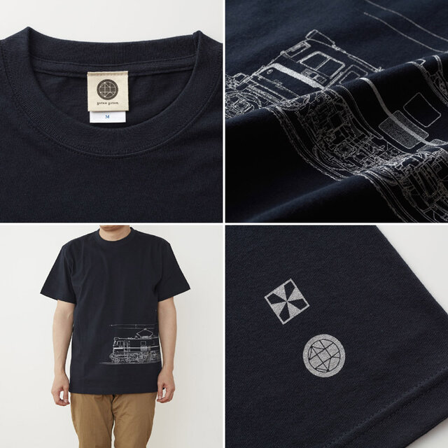 鉄道Tシャツ｜EF58-61 （ Dark Navy × Silver ） 鉄道グッズ ギフト 父