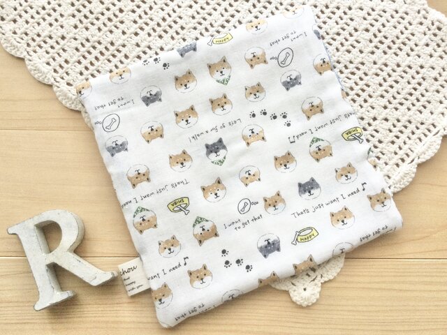 再4♪柴犬大好き♪8重ガーゼハンカチ | iichi 日々の暮らしを心地よく