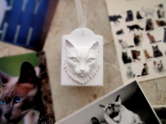 アロマストーンで再現する 猫の肖像 □ 長毛種 ：ラグドール、メイン