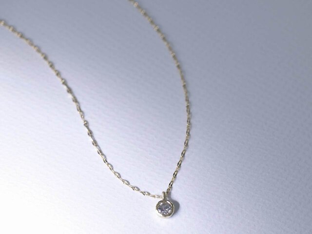 Diamond_0.24ct/K18YG Necklace 【miniera/ミニエーラ】-