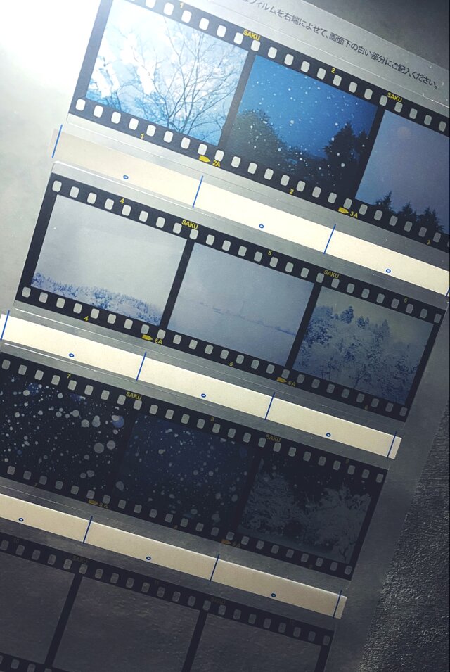 35mm ポジフィルム風クリアブックマーカー 雪景色 ４枚セット | iichi