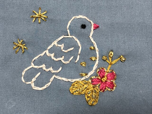 花と鳥刺繍の打掛　78 花と鳥刺繍の打掛 78