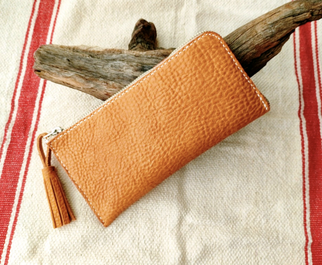 財布　ロングウォレット　ヌメ革　ナチュラル　ハンドメイド　レザークラフト 財布 ロングウォレット ヌメ革 ナチュラル ハンドメイド レザー