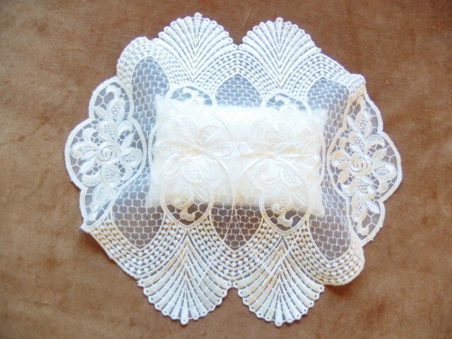 オーガンジーレースのリングピロー Iichi ハンドメイド クラフト作品 手仕事品の通販