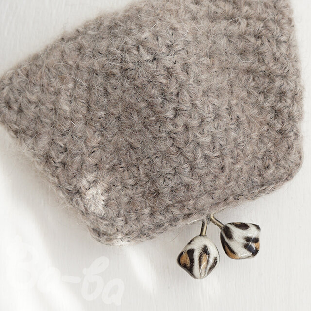 ばあば作♪さらに大きめ・ふわっとスクエアがま口（nebelung・C1639）