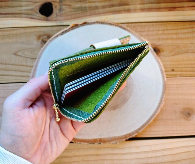 ヌメ革】収納上手な「motte」（キーケース/ミニ財布/カード