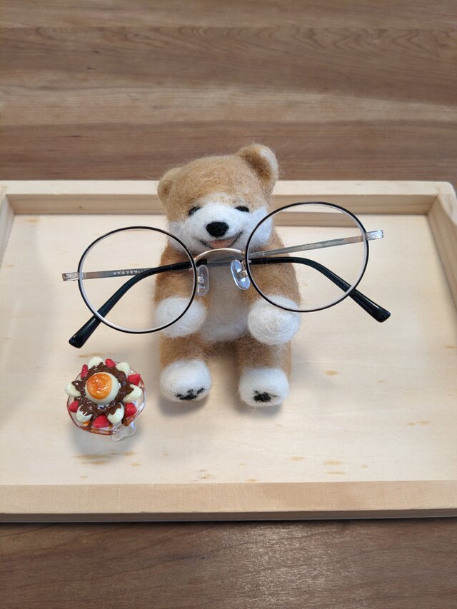 【受注制作】めがねスタンド（眼鏡ケース）柴犬