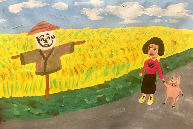 かかしと田んぼ | iichi ハンドメイド・クラフト作品・手仕事品の通販