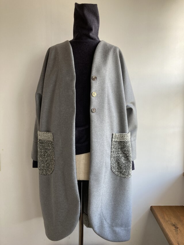 honakana 圧縮ウールコート -グレー-