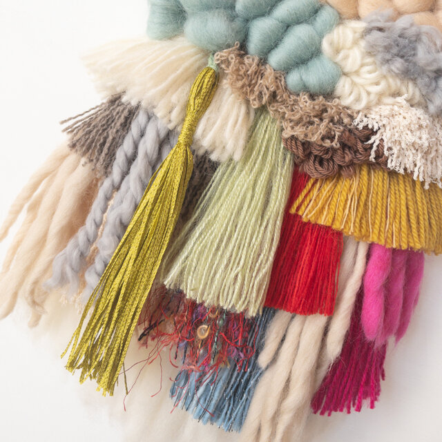 【一点もの】流木 ウィービングタペストリー『primitive,o'.』 一点もの】流木ウィービングタペストリー『primitive, o.』