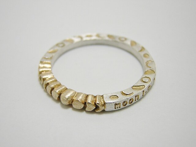 moon i.e. tsuki i.e. luck K5gold+silver925 ( 12号の価格 ) 1~27号制作可の画像1枚目