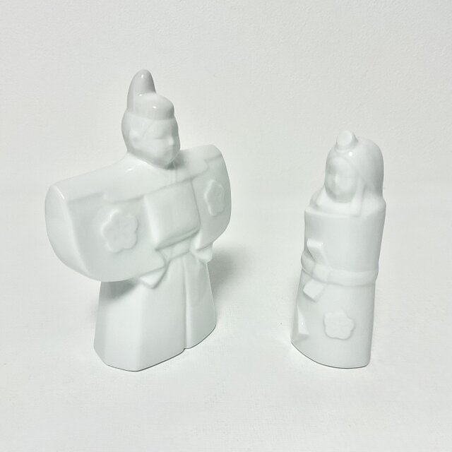 白磁陶器製雛人形セット 白磁のひな人形セット | エムラリック M-LaRic 白い器の絵付SHOP BASE店