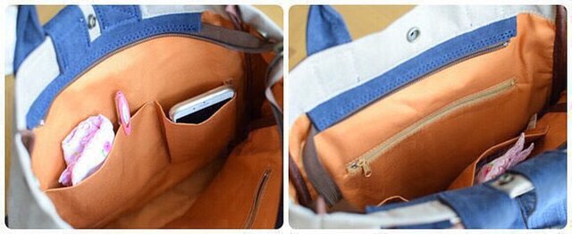 倉敷帆布のハンドメイドリュック【倉敷帆布】 倉敷帆布のリュック おりーぶぶらうん | iichi 日々の暮らしを