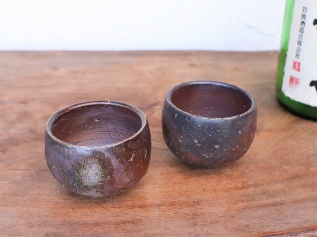 備前焼ぐい呑み 備前焼 ぐい呑み(2個セット) gi-336 | iichi 日々の暮らしを