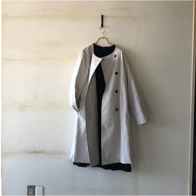 2023年春］double-breasted coat 綿麻ムラ糸 serge | iichi 日々の