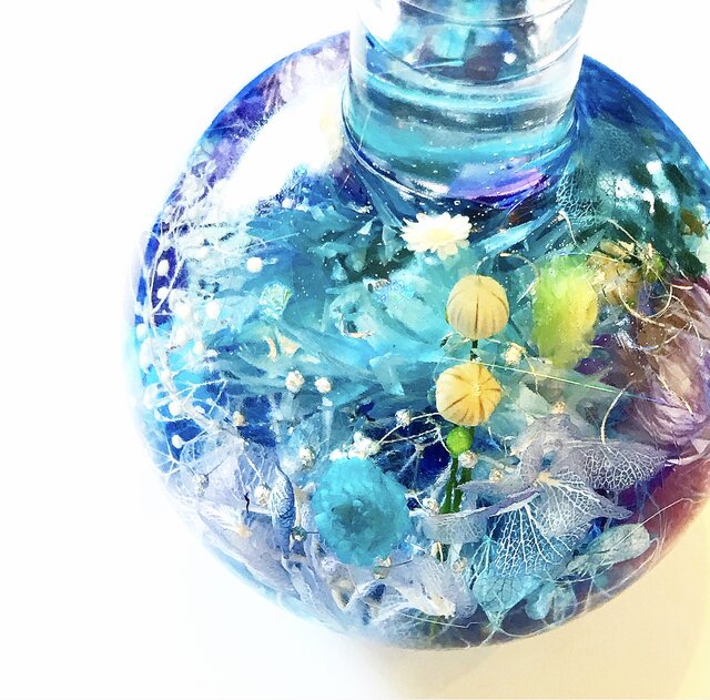 神海の森』プリザーブドフラワーとクリスタルのメルヘンハーバリウム