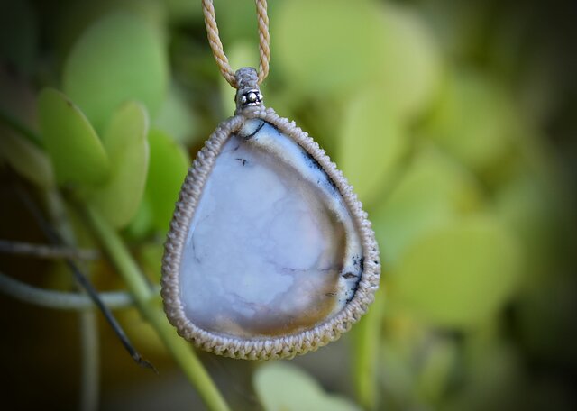 不思議模様☆デンドライト マクラメペンダント873 | iichi 日々の