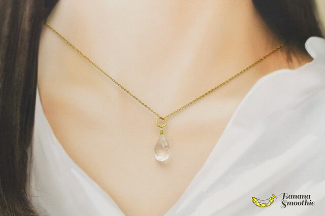 宝石に負けない輝き クリスタル(水晶) コンケーブカット 14kgf