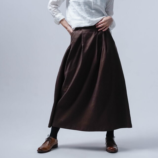 【wafu】タックスカート 伸びる！ソロテックス / マロンショー s019b-mac2