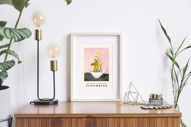 モートン・シャンバーグ Bowl of Flowers / アートポスター 絵画