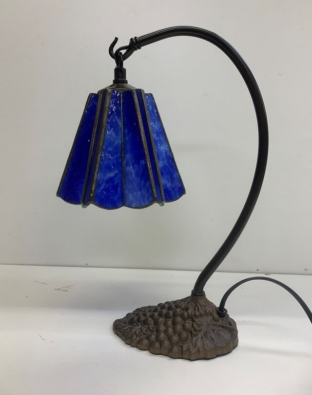 グースネックのランプ・青」ステンドグラス、照明 | iichi 日々の