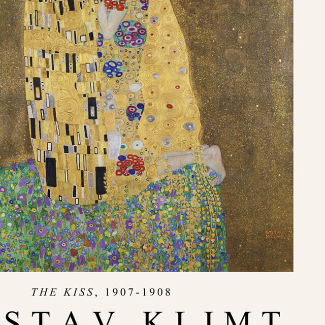 グスタフクリムト The Kiss” / アートポスター 写真 絵画 アート 名画 Gustav Klimt 接吻 | iichi  日々の暮らしを心地よくするハンドメイドやアンティークのマーケットプレイス