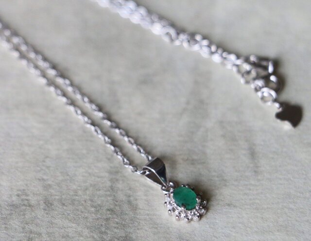 本来080 天然石　緑石　エメラルド、ネックレス 天然石＊エメラルド ネックレス SV | iichi 日々の暮らしを心地よく