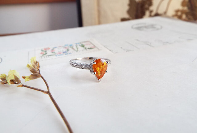 一点物】マンダリンガーネットのリング | iichi 日々の暮らしを