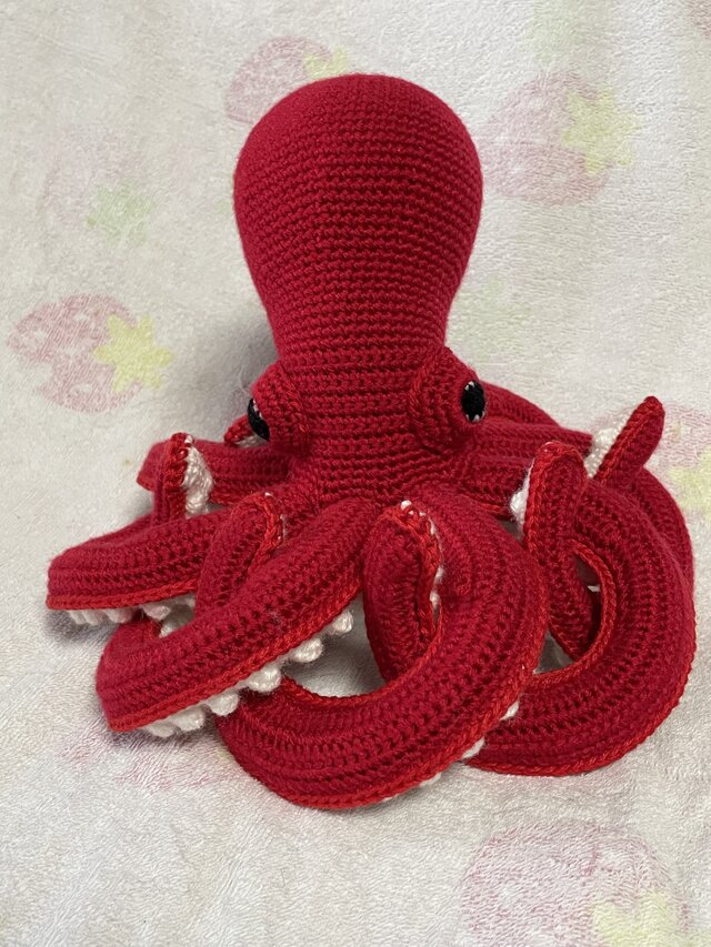 かぎ針編み海洋生物タコかわいい編みぐるみ | iichi 日々の かぎ針編み海洋生物タコかわいい編みぐるみ | iichi 日々の