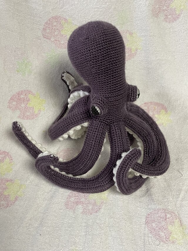 かぎ針編み海洋生物タコかわいい編みぐるみ | iichi 日々の
