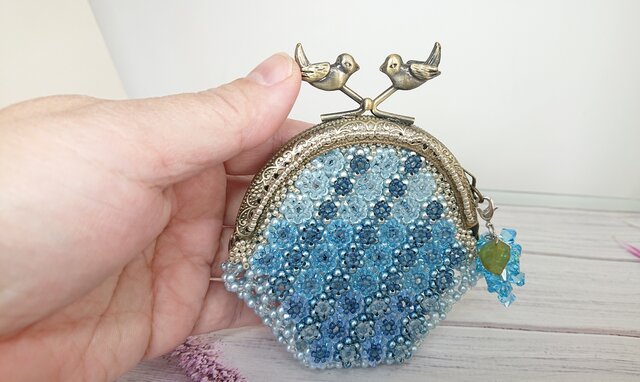 ビーズ装飾の多色コインケース bPr BEAMS（bPrビームス）カラー コインケース（財布・小物