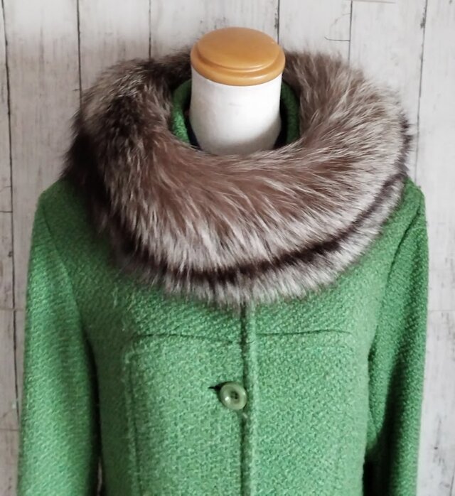 ¶ みどりさまリメイクオーダー品 ¶ シルバーフォックス1匹ものストール（頭、足、尻尾付き）➡スヌード