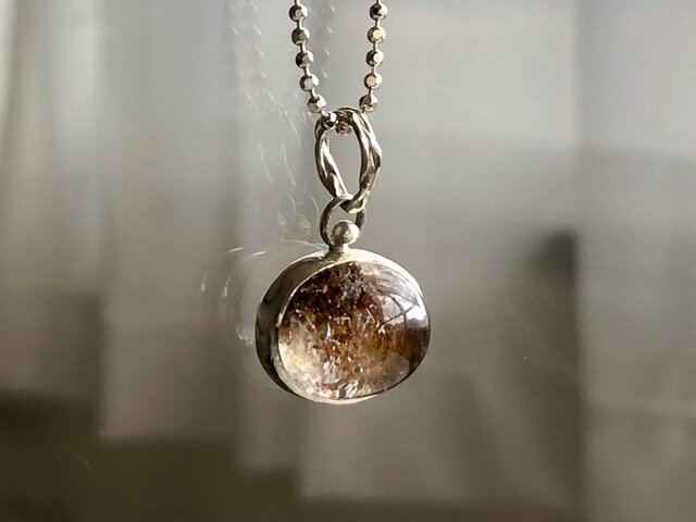 y様 もこもこホワイトガーデンクォーツ ネックレス 50cm ミモザの庭