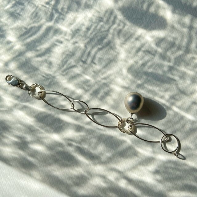 italian vintage bracelet (glass pearl) silver925 | iichi 日々の