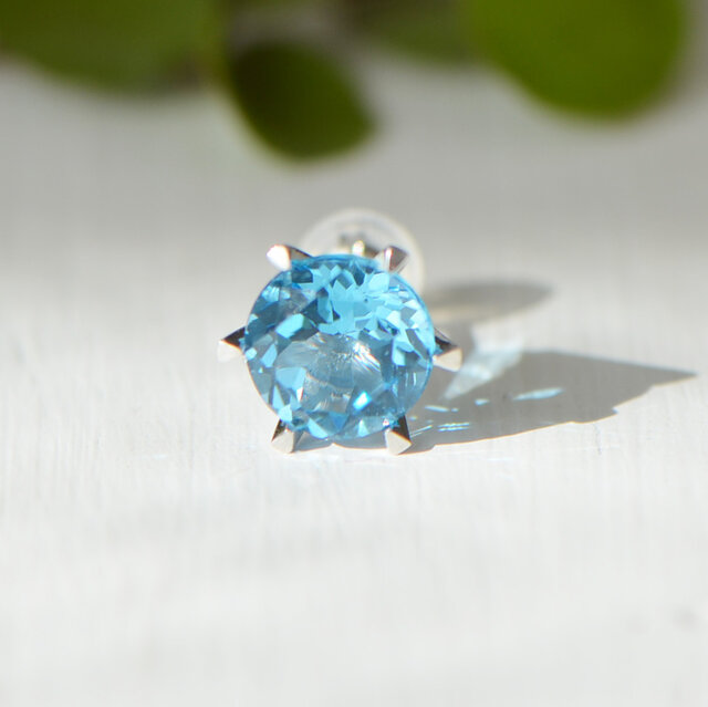 K18 ブルートパーズ シングルピアス CB031BS | iichi 日々の暮らしを