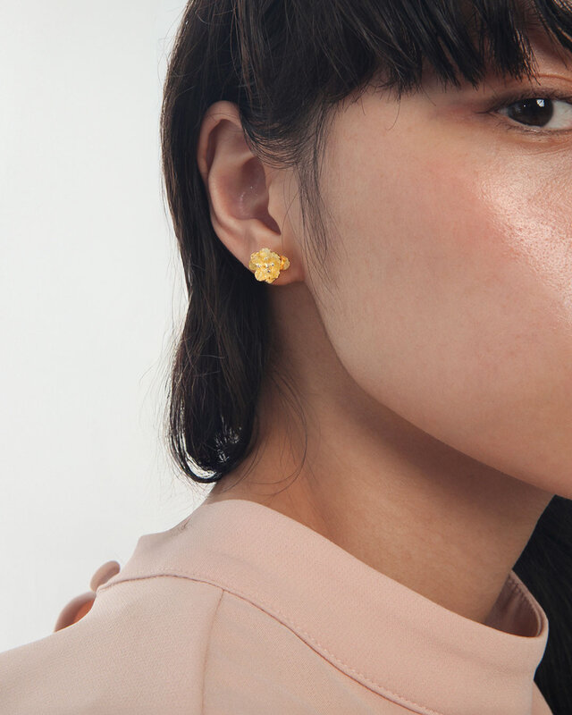 K18YGP〕梨花 ピアス Ⅱ. | iichi 日々の暮らしを心地よくする