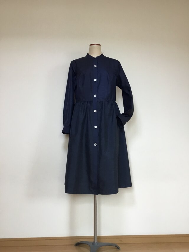 3種類の大島紬のワンピース　　　　2way  着物リメイク