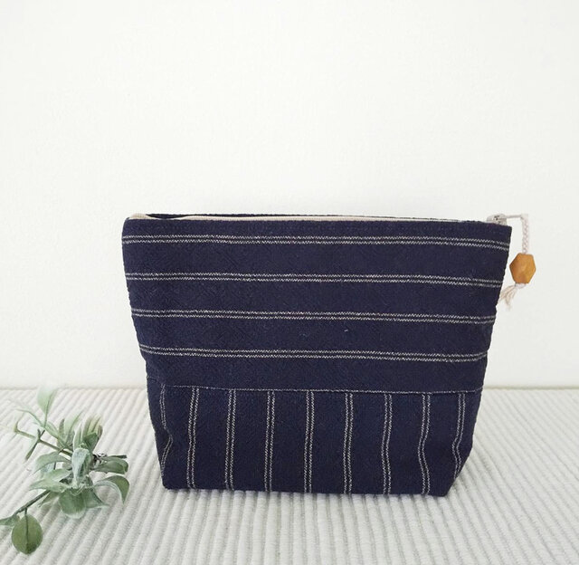 ボーダーポーチ | iichi 日々の暮らしを心地よくするハンドメイドや