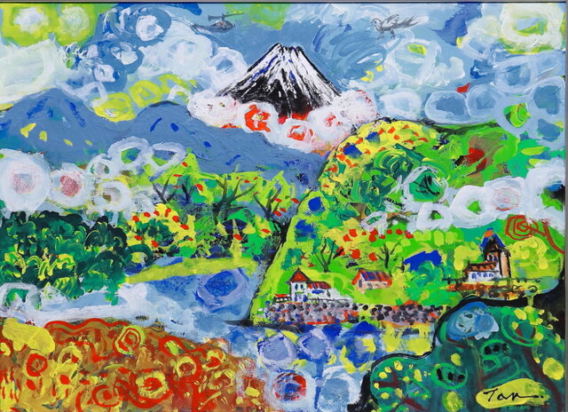 B3サイズ アクリル絵具イラスト 触れる絵画(B3サイズ)「 心地 」 | AZUMI KASHIUCHI online shop