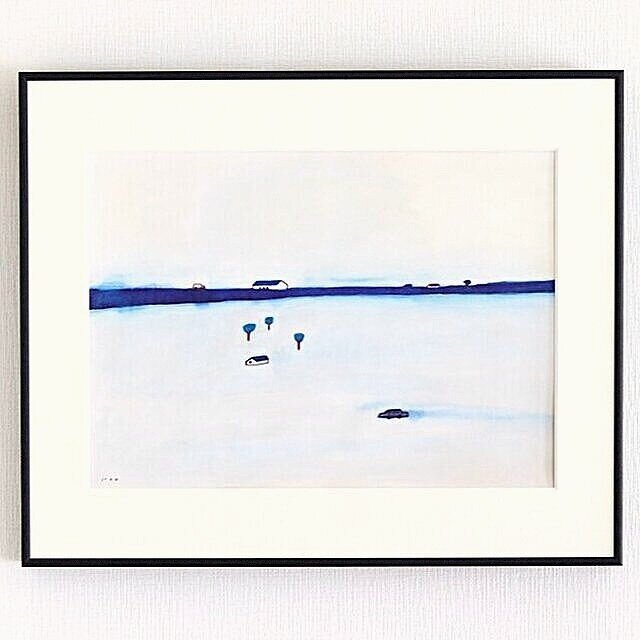 一点物｜原画「帰路」※額縁入り（四つ切サイズ）