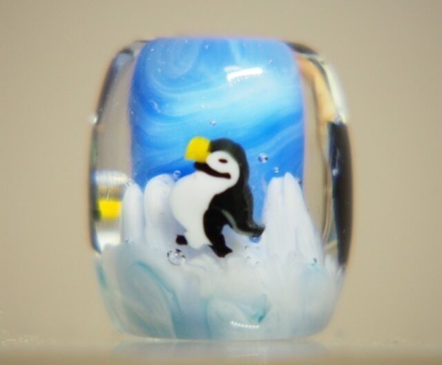とんぼ玉 南極ペンギンの画像1枚目