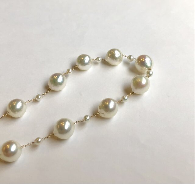【2.5-3.0mm】あこや真珠ネックレス 38cm あこや真珠 ネックレス 70 | iichi 日々の暮らしを心地よくする