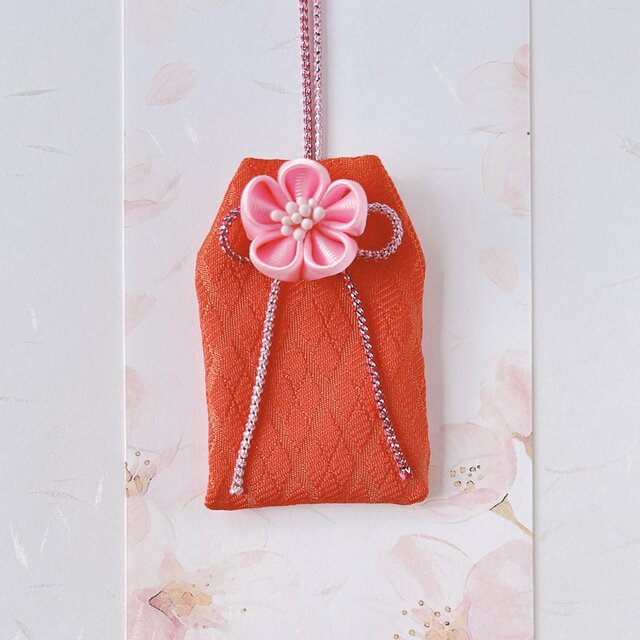 茜桜花菱）＜サイズオーダー可＞元巫女が作る花のお守り袋 | iichi