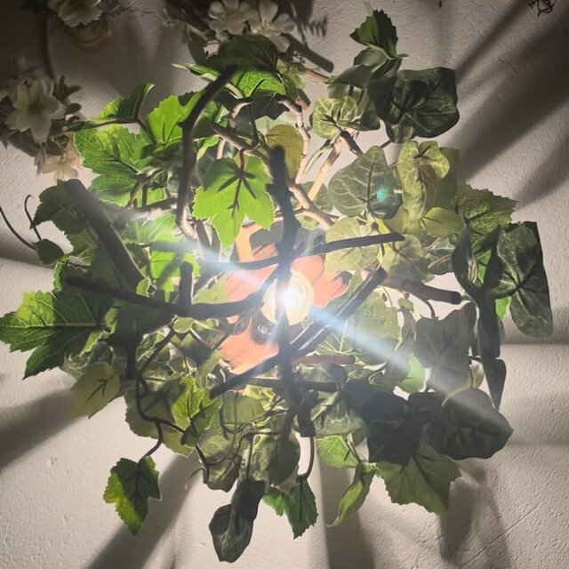 葉っぱの影ができるライト - 天井照明