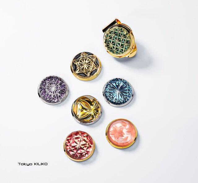 希少　美品　東京切子 KILIKO ゴルフマーカー ゴールド ガラス 桐箱付き 希少 美品 東京切子 KILIKO ゴルフマーカー ゴールド ガラス 桐