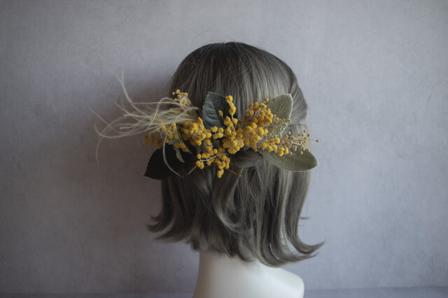 再販】ミモザのヘッドドレスⅠ | iichi 日々の暮らしを心地よく