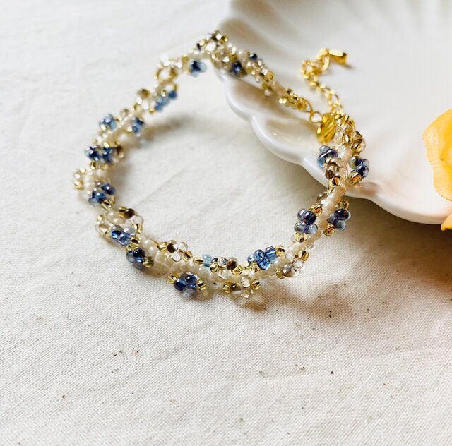 beads bracelet ファルファーレビーズのスパイラルブレスレット