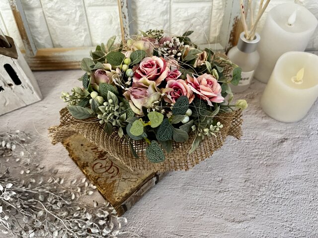 週刊女性 掲載ローズナチュラルアレンジメント お祝い プレゼント 記念