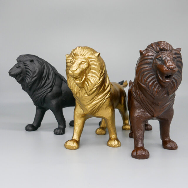 ⭕️人気！ライオン 工芸品 獅子 金属製 鉄 像 置物 インテリア 動物 