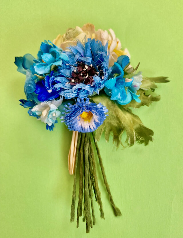 布花 corsage fleur bleueの画像1枚目
